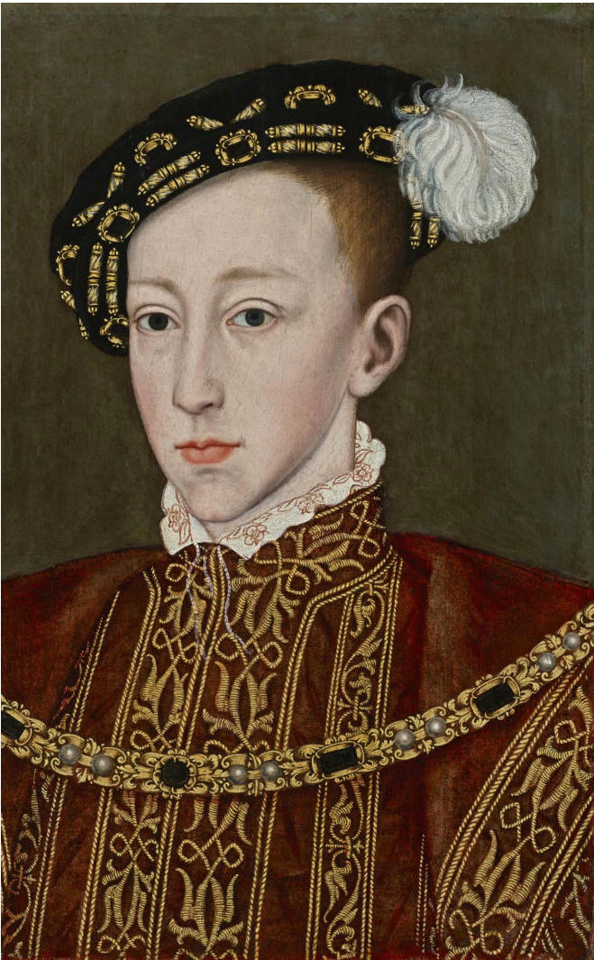 Portrait of young Edward VI in regal attire, illustrating the early Tudor court